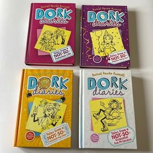Dork Diaries 4 hardcover books in total by Rachel Renee Russell